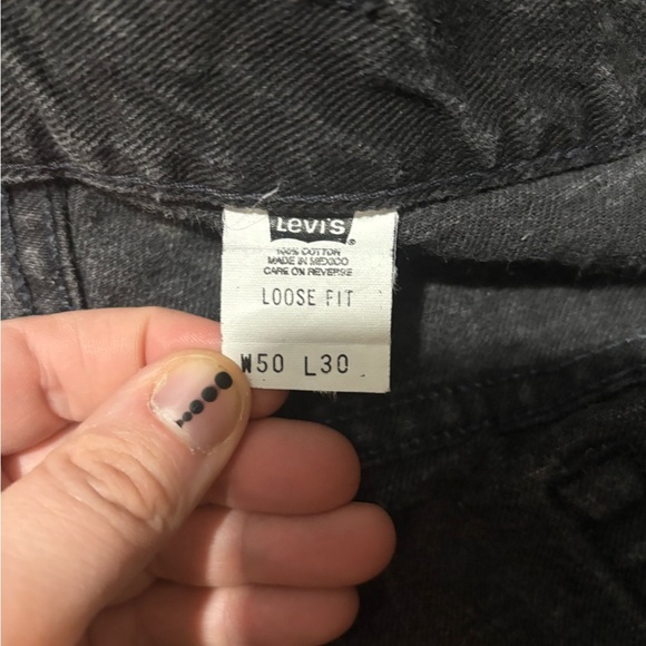 Vintage Levi's Relaxed Fit Men's Jeans - Black - Picture 6 of 9